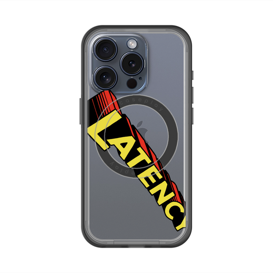スリムプロテクションプレミアムケース with MagSafe［ LATENCY - Rock logo - Clear ］