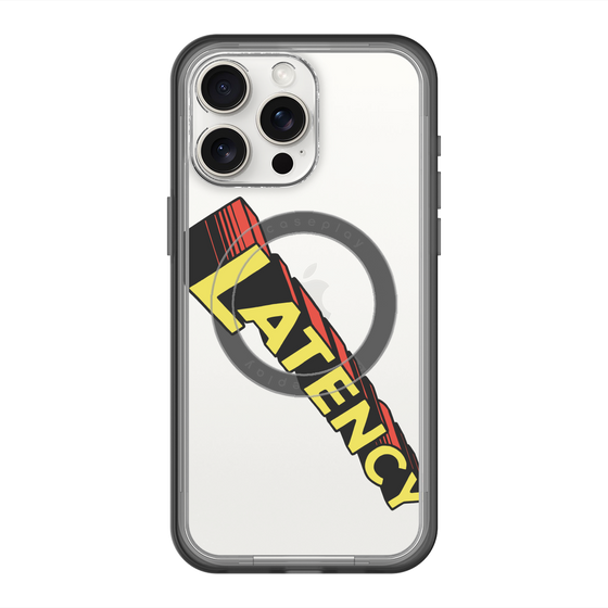 スリムプロテクションプレミアムケース with MagSafe［ LATENCY - Rock logo - Clear ］