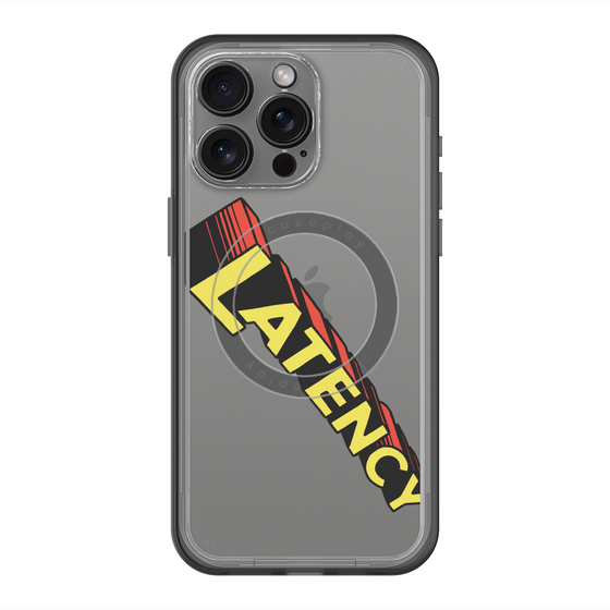 スリムプロテクションプレミアムケース with MagSafe［ LATENCY - Rock logo - Clear ］