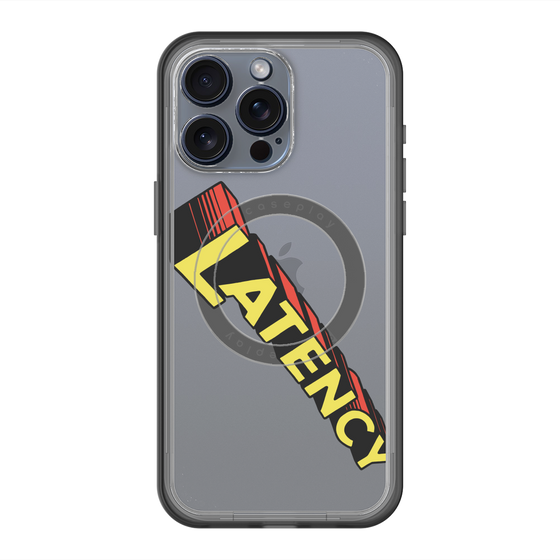 スリムプロテクションプレミアムケース with MagSafe［ LATENCY - Rock logo - Clear ］