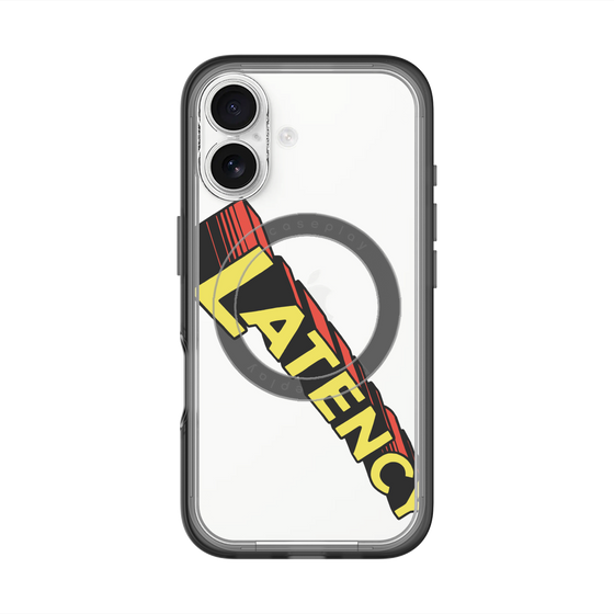 スリムプロテクションプレミアムケース with MagSafe［ LATENCY - Rock logo - Clear ］