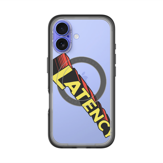 スリムプロテクションプレミアムケース with MagSafe［ LATENCY - Rock logo - Clear ］