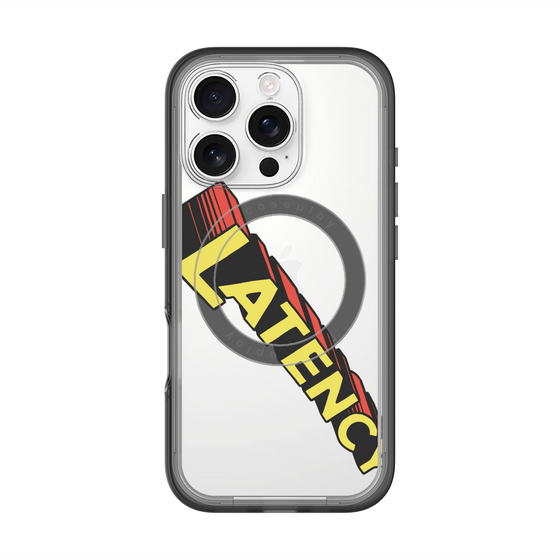 スリムプロテクションプレミアムケース with MagSafe［ LATENCY - Rock logo - Clear ］