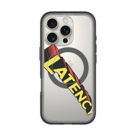 スリムプロテクションプレミアムケース with MagSafe［ LATENCY - Rock logo - Clear ］