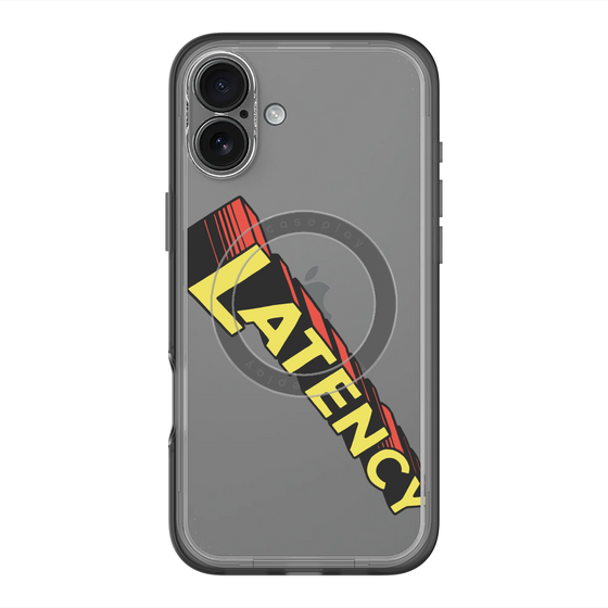 スリムプロテクションプレミアムケース with MagSafe［ LATENCY - Rock logo - Clear ］