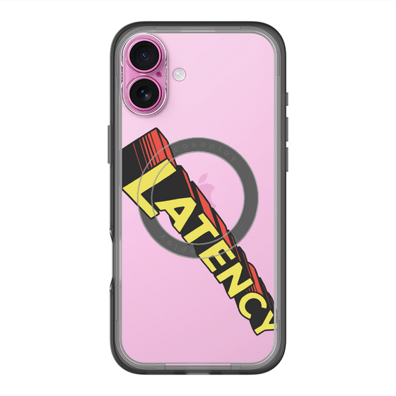スリムプロテクションプレミアムケース with MagSafe［ LATENCY - Rock logo - Clear ］