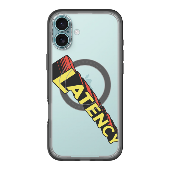 スリムプロテクションプレミアムケース with MagSafe［ LATENCY - Rock logo - Clear ］