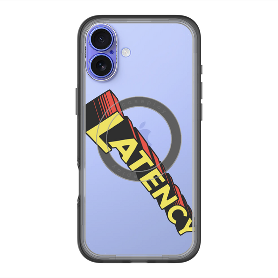 スリムプロテクションプレミアムケース with MagSafe［ LATENCY - Rock logo - Clear ］