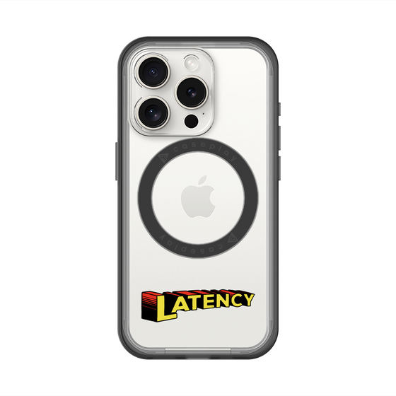 スリムプロテクションプレミアムケース with MagSafe［ LATENCY - Rock logo ］