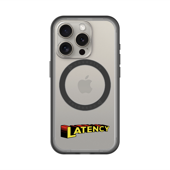 スリムプロテクションプレミアムケース with MagSafe［ LATENCY - Rock logo ］