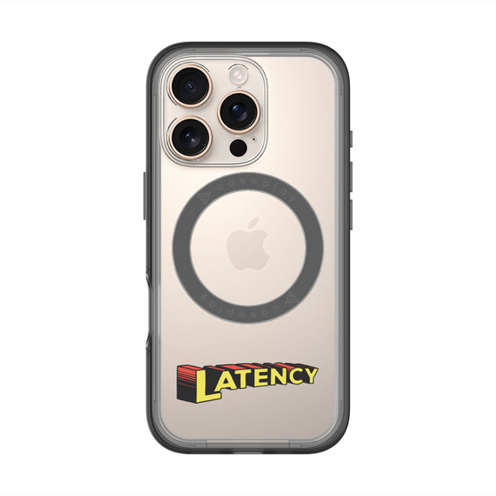 スリムプロテクションプレミアムケース with MagSafe［ LATENCY - Rock logo ］
