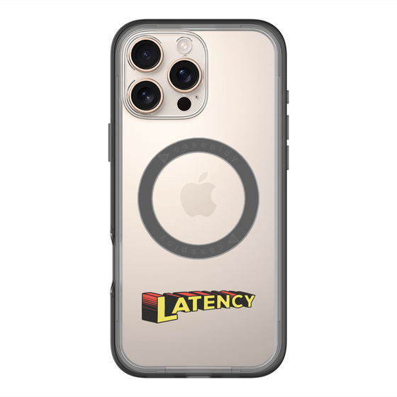 スリムプロテクションプレミアムケース with MagSafe［ LATENCY - Rock logo ］