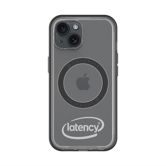 スリムプロテクションプレミアムケース with MagSafe［ LATENCY - Circle logo - Gray ］