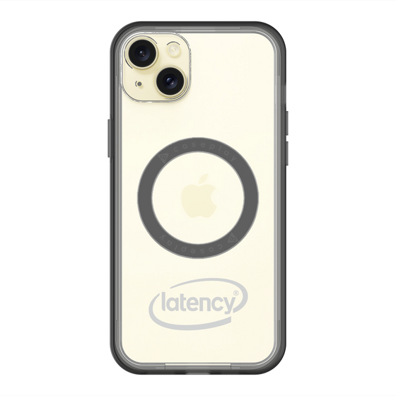 スリムプロテクションプレミアムケース with MagSafe［ LATENCY - Circle logo - Gray ］