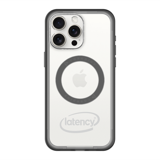 スリムプロテクションプレミアムケース with MagSafe［ LATENCY - Circle logo - Gray ］