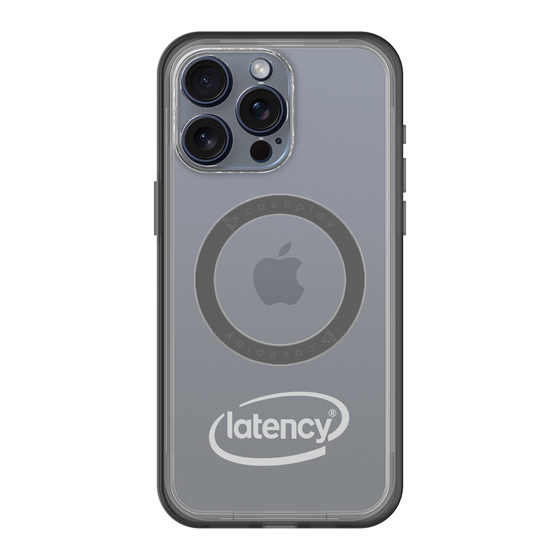 スリムプロテクションプレミアムケース with MagSafe［ LATENCY - Circle logo - Gray ］