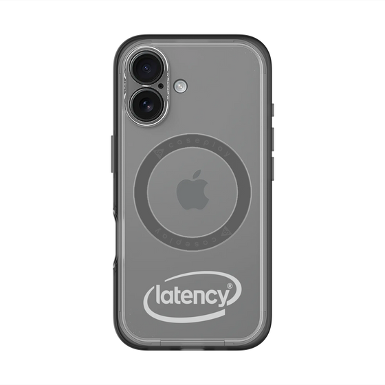 スリムプロテクションプレミアムケース with MagSafe［ LATENCY - Circle logo - Gray ］