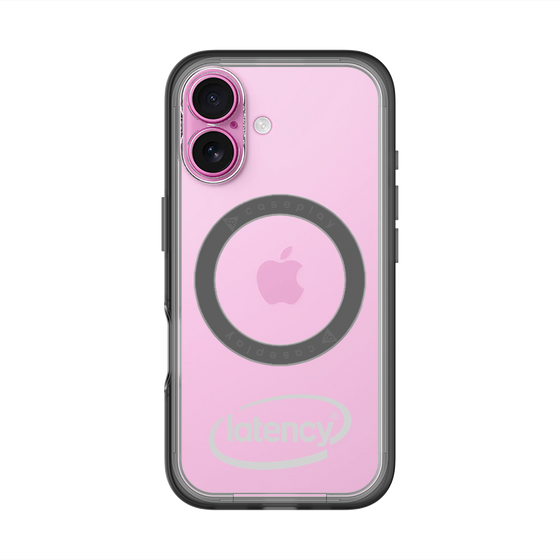 スリムプロテクションプレミアムケース with MagSafe［ LATENCY - Circle logo - Gray ］