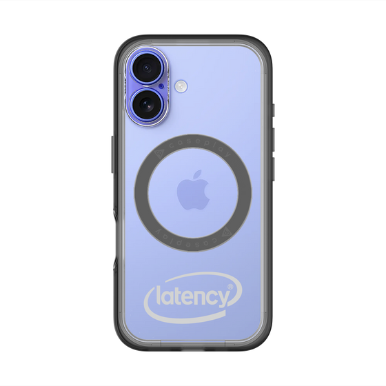 スリムプロテクションプレミアムケース with MagSafe［ LATENCY - Circle logo - Gray ］