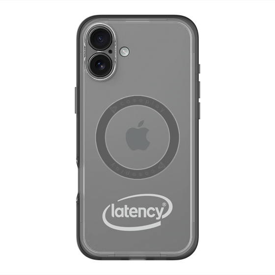 スリムプロテクションプレミアムケース with MagSafe［ LATENCY - Circle logo - Gray ］