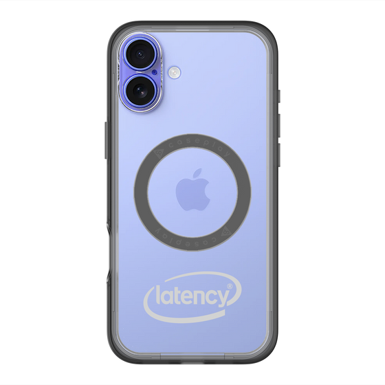 スリムプロテクションプレミアムケース with MagSafe［ LATENCY - Circle logo - Gray ］