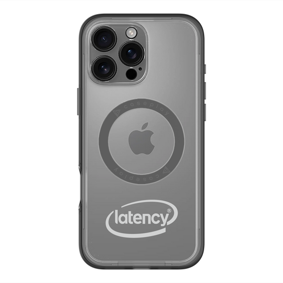 スリムプロテクションプレミアムケース with MagSafe［ LATENCY - Circle logo - Gray ］
