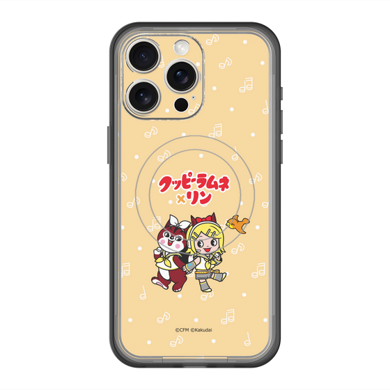 スリムプロテクションプレミアムケース with MagSafe［ 初音ミク×クッピーラムネ - 鏡音リン×ラム - デフォルメイラスト ］