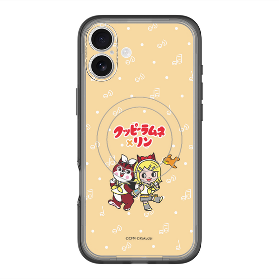 スリムプロテクションプレミアムケース with MagSafe［ 初音ミク×クッピーラムネ - 鏡音リン×ラム - デフォルメイラスト ］