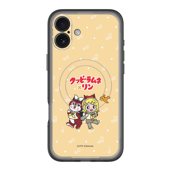 スリムプロテクションプレミアムケース with MagSafe［ 初音ミク×クッピーラムネ - 鏡音リン×ラム - デフォルメイラスト ］
