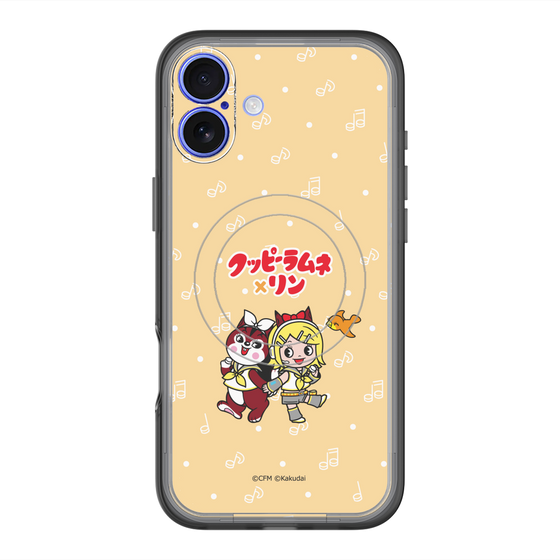 スリムプロテクションプレミアムケース with MagSafe［ 初音ミク×クッピーラムネ - 鏡音リン×ラム - デフォルメイラスト ］