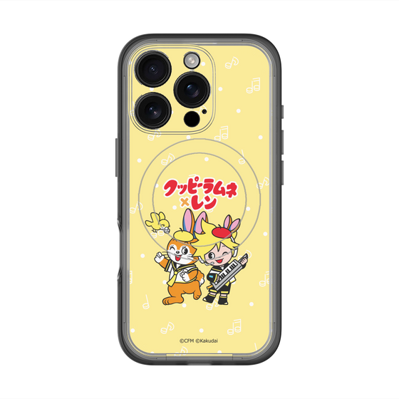 スリムプロテクションプレミアムケース with MagSafe［ 初音ミク×クッピーラムネ - 鏡音レン×クッピー - デフォルメイラスト ］