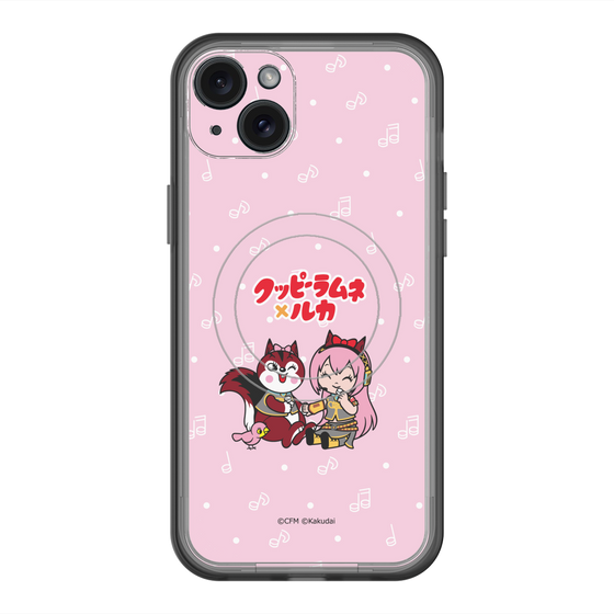 スリムプロテクションプレミアムケース with MagSafe［ 初音ミク×クッピーラムネ - 巡音ルカ×ラム - デフォルメイラスト ］