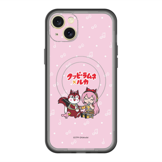 スリムプロテクションプレミアムケース with MagSafe［ 初音ミク×クッピーラムネ - 巡音ルカ×ラム - デフォルメイラスト ］