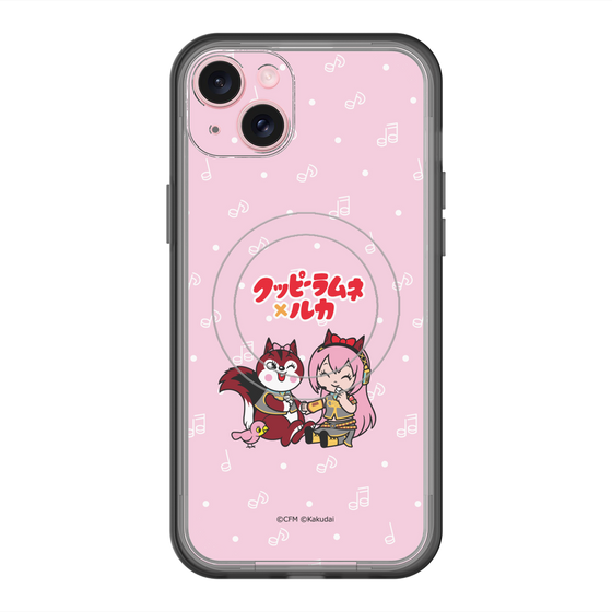 スリムプロテクションプレミアムケース with MagSafe［ 初音ミク×クッピーラムネ - 巡音ルカ×ラム - デフォルメイラスト ］