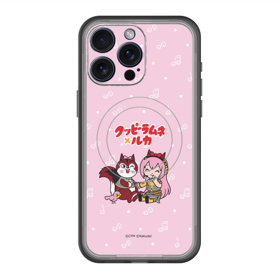 スリムプロテクションプレミアムケース with MagSafe［ 初音ミク×クッピーラムネ - 巡音ルカ×ラム - デフォルメイラスト ］