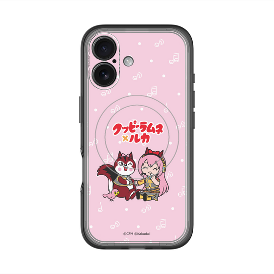 スリムプロテクションプレミアムケース with MagSafe［ 初音ミク×クッピーラムネ - 巡音ルカ×ラム - デフォルメイラスト ］