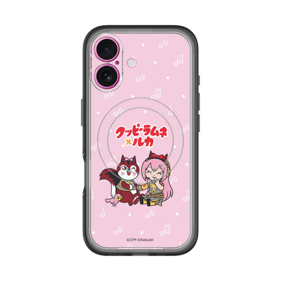 スリムプロテクションプレミアムケース with MagSafe［ 初音ミク×クッピーラムネ - 巡音ルカ×ラム - デフォルメイラスト ］