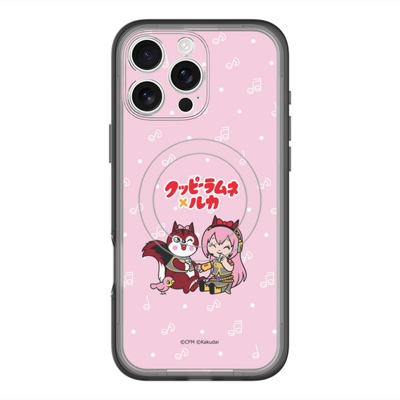 スリムプロテクションプレミアムケース with MagSafe［ 初音ミク×クッピーラムネ - 巡音ルカ×ラム - デフォルメイラスト ］