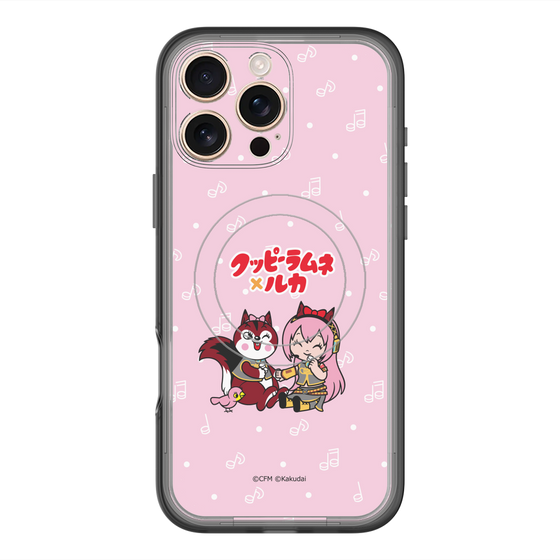 スリムプロテクションプレミアムケース with MagSafe［ 初音ミク×クッピーラムネ - 巡音ルカ×ラム - デフォルメイラスト ］