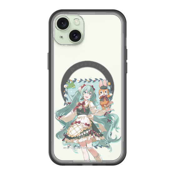 スリムプロテクションプレミアムケース with MagSafe［ 初音ミク×クッピーラムネ - 初音ミク×クッピー - 等身イラスト1 ］