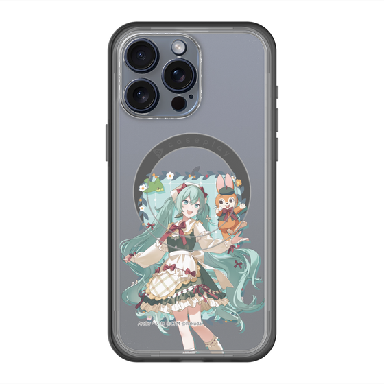 スリムプロテクションプレミアムケース with MagSafe［ 初音ミク×クッピーラムネ - 初音ミク×クッピー - 等身イラスト1 ］