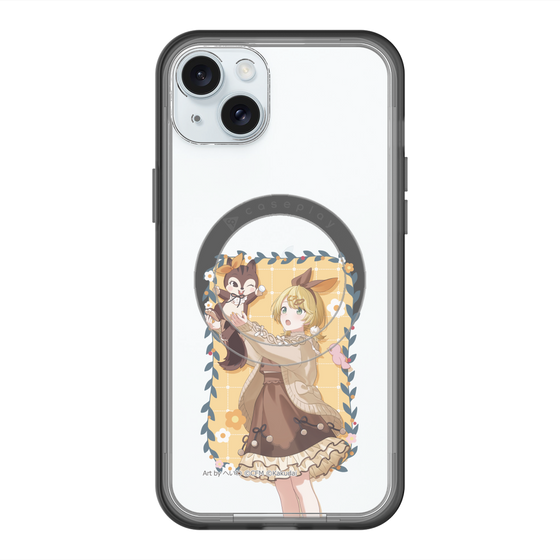スリムプロテクションプレミアムケース with MagSafe［ 初音ミク×クッピーラムネ - 鏡音リン×ラム - 等身イラスト1 ］