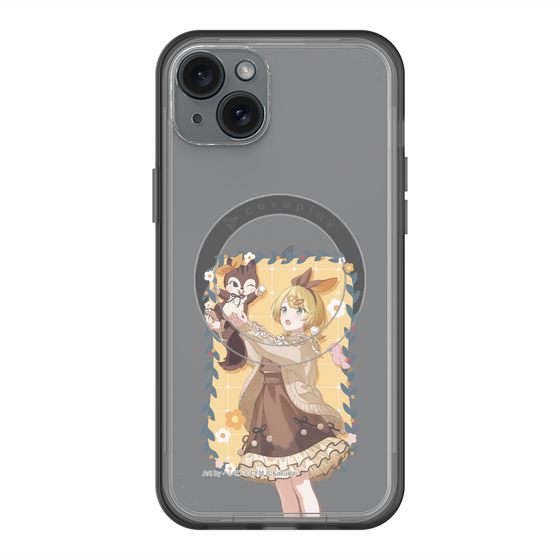スリムプロテクションプレミアムケース with MagSafe［ 初音ミク×クッピーラムネ - 鏡音リン×ラム - 等身イラスト1 ］