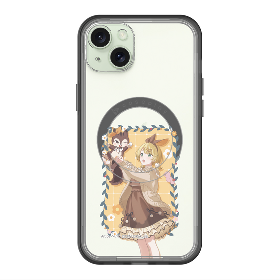 スリムプロテクションプレミアムケース with MagSafe［ 初音ミク×クッピーラムネ - 鏡音リン×ラム - 等身イラスト1 ］