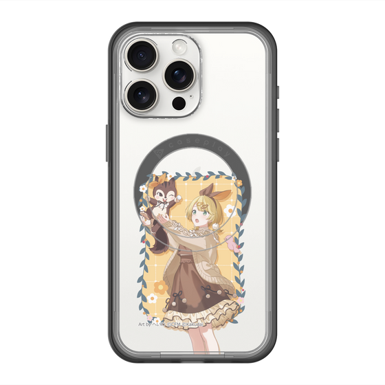 スリムプロテクションプレミアムケース with MagSafe［ 初音ミク×クッピーラムネ - 鏡音リン×ラム - 等身イラスト1 ］
