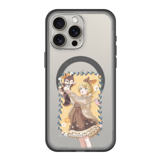 スリムプロテクションプレミアムケース with MagSafe［ 初音ミク×クッピーラムネ - 鏡音リン×ラム - 等身イラスト1 ］