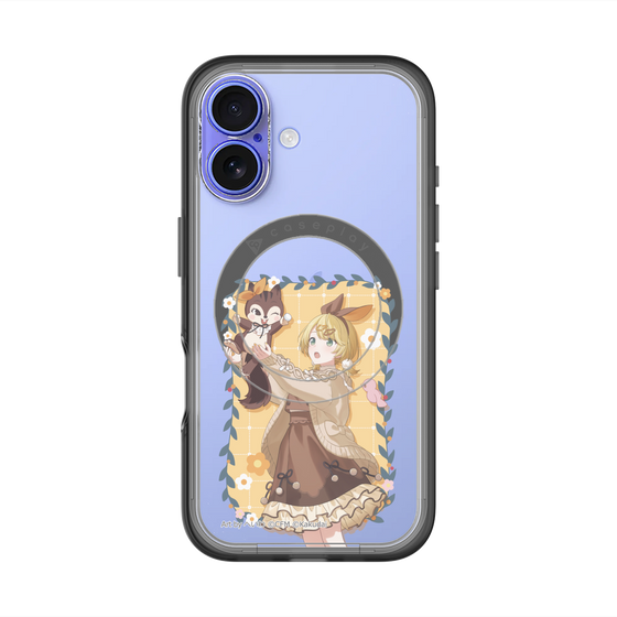 スリムプロテクションプレミアムケース with MagSafe［ 初音ミク×クッピーラムネ - 鏡音リン×ラム - 等身イラスト1 ］