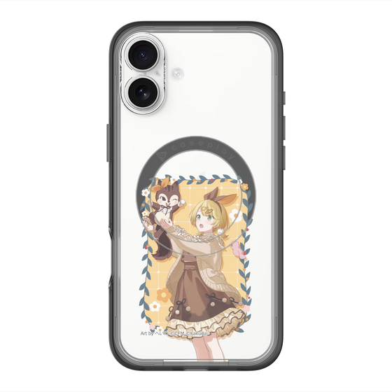 スリムプロテクションプレミアムケース with MagSafe［ 初音ミク×クッピーラムネ - 鏡音リン×ラム - 等身イラスト1 ］