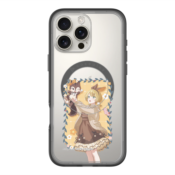 スリムプロテクションプレミアムケース with MagSafe［ 初音ミク×クッピーラムネ - 鏡音リン×ラム - 等身イラスト1 ］