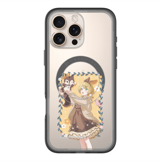 スリムプロテクションプレミアムケース with MagSafe［ 初音ミク×クッピーラムネ - 鏡音リン×ラム - 等身イラスト1 ］